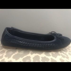 American Eagle Navy Blue Mesh Ballet Flats